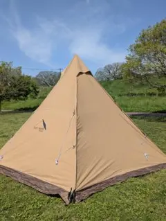 KINGCAMPワンポールテントキャンプテント ベージュ 大 - メルカリ