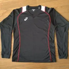 アシックス 長袖バレーボールシャツ M ブラック