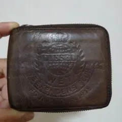 DIESEL 二つ折り財布 ブラウン レザーのサムネイル