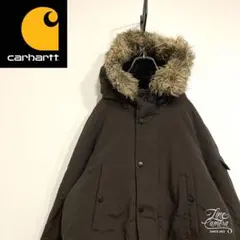 超人気❗️カーハート　マウンテンパーカー　L90sワンポイント刺繍ロゴ古着希少レア