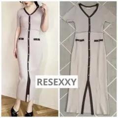 RESEXXY❤️バイカラーフロントボタンワンピース