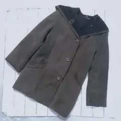 美品✨ ニュージーランド産　ラムスキン　BONZ　ムートン　ランチコート　黒 美品✨ ニュージーランド産 ラムスキン BONZ ムートン ランチコート 黒