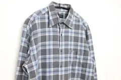 【美品】メンズM　ランバン　LANVIN　日本製　フランネル　シャツ