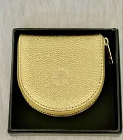新品 皇居財布 小銭入れ 馬蹄形 ゴールド 菊葉文化協会