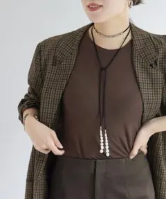 《インフルエンサーuchida企画》淡水パール×コードネックレス