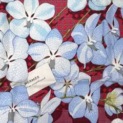HERMES エルメス カレ90 アジアの想い出 シルクスカーフ 花柄のサムネイル