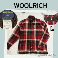希少》ウールリッチ　チェック トラッカージャケット　L　シャツ　ジャケット 赤系