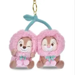 ディズニーストア チップとデール ぬいぐるみキーホルダー さくらんぼ