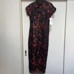 チャイナドレス 赤黒 Mサイズ コスプレ ドン・キホーテ