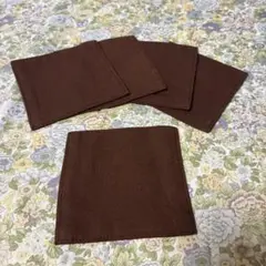 コースター　５枚セット　ブラウン