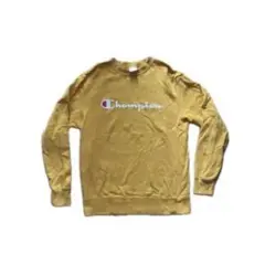 Champion イエロー ロングスリーブ Tシャツ L