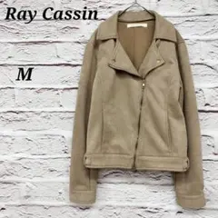 レイカズン 【M】 フェイクスウェードライダースジャケット ベージュ