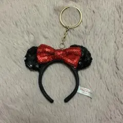 ディズニー ミニー カチューシャ キーホルダー スパンコール