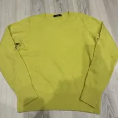 カシミア100 高島屋　高島屋ニット　カシミアセーター　黄色　ミモザ　M