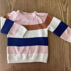 H&M コットンニット　長袖　ボーダー　85