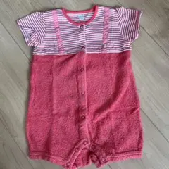 Babygro ピンクストライプロンパース 70-85cm