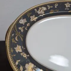ノリタケ 美品 青と金の装飾オーバル皿セット - メルカリ