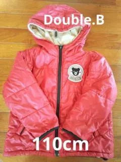 DOUBLE.B 赤 中綿ジャケット フード付き 110cm