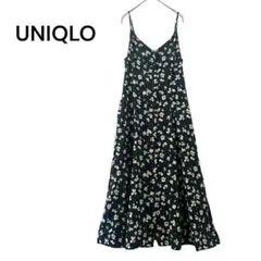 UNIQLO ユニクロ　花柄　プリントキャミソールフレアワンピース　S