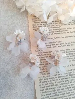 601★2ペア4個オリジナルチャーム、コネクター、花びら、アクリルフラワー