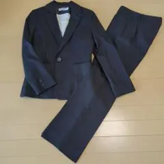 NATURAL BEAUTY BASIC ブラック パンツスーツ ストライプ