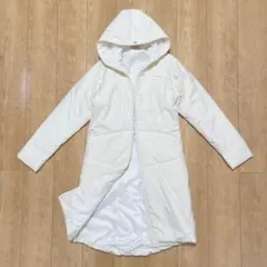adidas アディダス 中綿ロングコート ベンチコート M オフホワイト