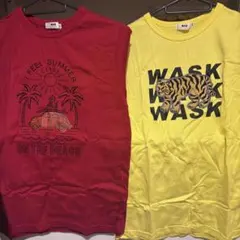 WASK tシャツ 半袖 赤 黄色 150