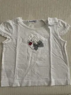 familiar クマ刺繍 Tシャツ 80