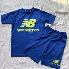 new balance シャツとショーツセット 青