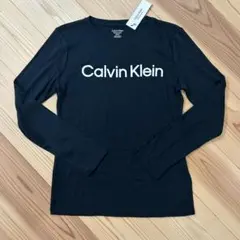 Calvin Klein カルバンクライン 長袖Tシャツ CKロゴ Sサイズ 黒