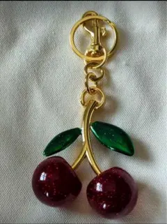 チェリー モチーフ キーホルダー