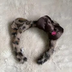 ユニバ ヒョウ柄ハローキティ カチューシャ