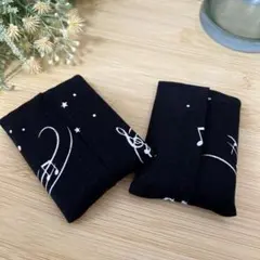 ティッシュケース　2個セット　ミニサイズ　音符