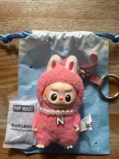 R*確様 【N】POP MART イニシャルラブブ　ウサギコスチューム キーホル