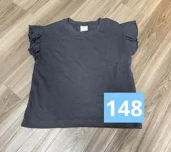 ZARA Baby 半袖フリルTシャツ　ダークグレー　148cmのサムネイル