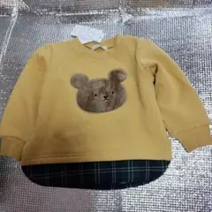 新品　しまむら　本日11/15購入品 くま　トレーナー 　サイズ90cm