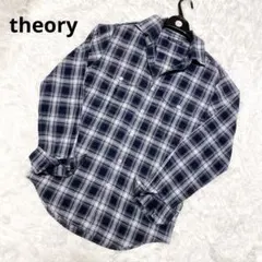 【theory】 セオリーメンズ 薄手チェック柄長袖シャツ