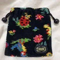 【美品】フェイラー　ハイジ　ポーチ　巾着　ブラック