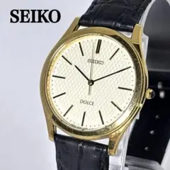【新品電池 稼働】SEIKO メンズ腕時計 DOLCE ラウンド QZ
