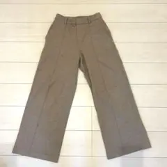 【UNIQLO】ブラッシュドジャージーワイドパンツ　BEIGE Mサイズ