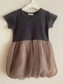 半袖チュールスカートワンピース 110