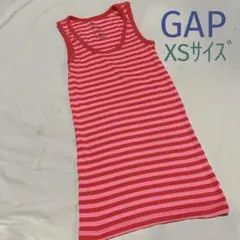 美品　gap 長め丈　リブ　コットンタンクトップ　ボーダーのサムネイル