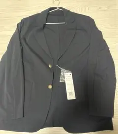 ネイビー シングルブレストジャケット　カジュアルスーツ