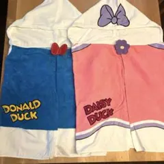 ドナルド デイジー フード付きタオル バスタオル フェイスタオル ディズニー