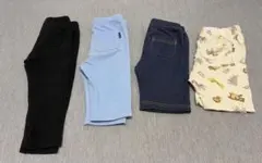 ベビーパンツ　80 90 4点セット　半ズボン　ハーフパンツ　長ズボン