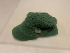 【montbell】緑色 ケーブル編み ニット帽　キッズ