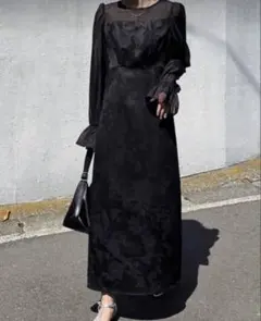 ブラックロングドレス♡オケージョン