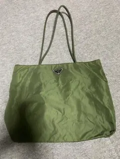 PRADA オリーブグリーン トートバッグ