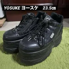 YOSUKE ヨースケ 30周年 厚底スニーカー 23.5㎝ 黒 ブラック