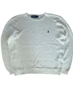 古*a様 ポロラルフローレン クルーネックコットンセーター ニット ビンテージ